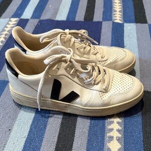 Veja White and Black Sneakers